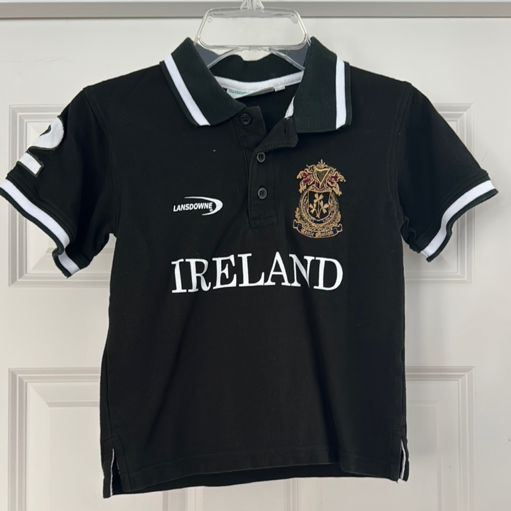 Boy’s Ireland Hunter Green & White Polo Shirt Size 3-4 St. Patrick’s Day